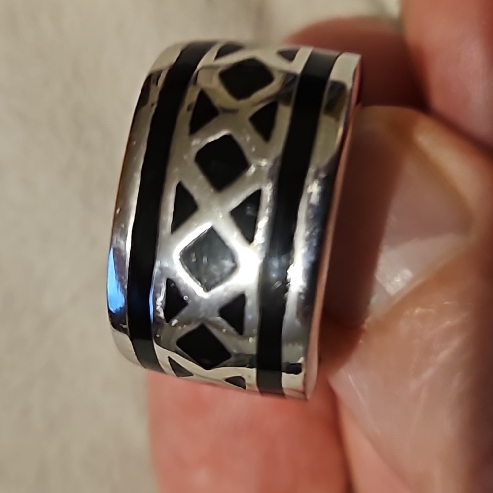 Stainless Square Mens ring - Picture 2 of 6